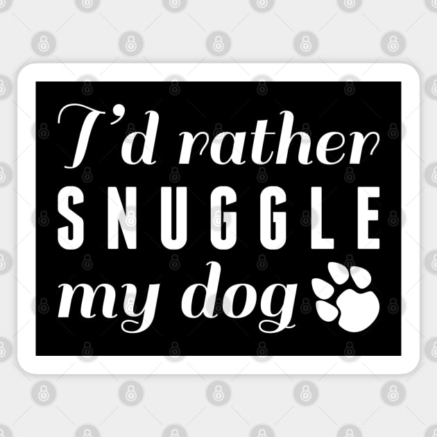 Snuggle My Dog Sticker by LuckyFoxDesigns